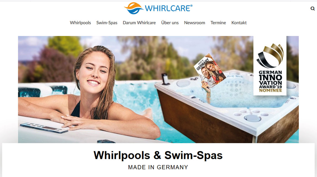 Whirlcare präsentiert neue Webseite